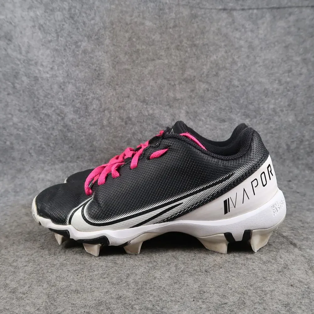 Nike Shoes Youth Kids 3 Football Cleats Vapor Edge Shark Lace Up Low Black White